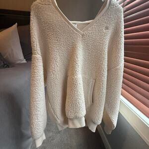 Pink victoria secret cream sherpa